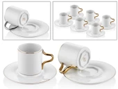 Valencia Gold 6lı Yaldızlı Kahve Fincanı Takımı - 1