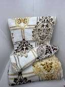 Pololife Zara Damask Battaniye Kahve Tek Kişilik 160x220 - 3