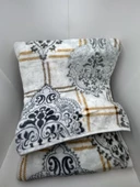 Pololife Zara Damask Battaniye Gri Tek Kişilik 160x220 - 3