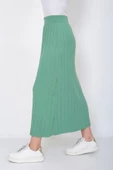 Kadın Triko Etek Oversize Mint Yeşili thumbnail 4