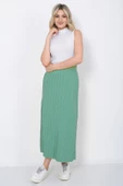 Kadın Triko Etek Oversize Mint Yeşili thumbnail 2