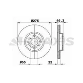 ON FREN DISK AYNASI YARIS 05-- VIOS 07-- RACTIS 05--10 COROLLA 06-- 275x4 - BRAXIS AE0295 - 1