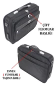 Siyah 17.3 inç Laptop Evrak Çantası - 4