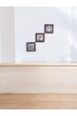sharp&art  Ahşap Çerçeveli Çini Desenli 15-15 Cm Karo Duvar Süsü,3 Lü Ve Tekli Seçenekler Ile... - 6