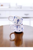 sharp&art  EL İŞLEMESİ DESENLER İLE BÜYÜK BOY, 2'Lİ ÇAY VE KAHVE FİNCANLARI,6 FARKLI SET SİZLER İÇİN... - 1