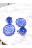 sharpart  Kabartma Desenli Özel Seri 2 Kişilik Kahve Fincan Takımı - 3