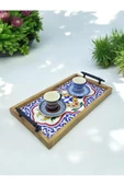 sharp&art  Seramik Karo'lu 1.Kalite Büyük Boy Ahşap Sunum Tepsisi,2 Farklı Model Seçeneğiyle...(43cm-23 cm) - 7