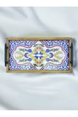sharp&art  Seramik Karo'lu 1.Kalite Büyük Boy Ahşap Sunum Tepsisi,2 Farklı Model Seçeneğiyle...(43cm-23 cm) - 3