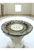 sharp&art  ALLAH (CC),MUHAMMED (A.S.) LAFZI YAZILI,EL İŞLEMESİ,YALDIZ VE SİMLİ ÇİNİ TABAK,3 FARKLI MODEL,30 CM - 2