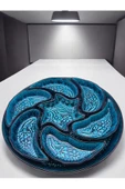 sharpart  Otantik Desenli Kabartmalı Seramik 8 Parça Kahvaltılık Ve Çerezlik Sunum Seti - 2