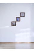 sharp&art  Ahşap Çerçeveli Çini Desenli 15-15 Cm Karo Duvar Süsü,3 Lü Ve Tekli Seçenekler Ile... - 6