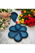 sharpart  Sharp&art Seramik Kabartma Desenli 7 Parça Kahvaltılık Ve Çerezlik Sunum Seti - 1