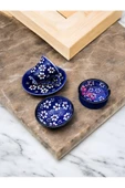 sharp&art  El Işlemesi, Papatya Desenli Kahve Fincanı, Küllük Ve Lokum Kasesi,6 Farklı Renk Seçeneği - 1