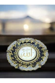 sharp&art  ALLAH (CC),MUHAMMED (A.S.) LAFZI YAZILI,EL İŞLEMESİ,YALDIZ VE SİMLİ ÇİNİ TABAK,3 FARKLI MODEL,30 CM - 6