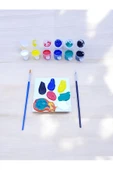 sharp&art  KENDİN BOYA EV ANAHTAR ASKISI,2 FARKLI FIRÇA VE 6LI AKRİLİK BOYA SETİ İLE... - 3