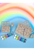 sharp&art  Ahşap Puzzle Alfabe ve Rakamlar Boyama Seti Çocuklar Boyayarak Öğrensinler Diye... - 1