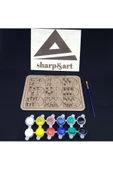 sharpart  sharp&art Ahşap Toplama ve Çıkarma Boyayarak Öğrenme Aktivite Etkinlik Sanat Seti - 1
