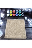 sharp&art  12 Farklı Model 20 Cm Ahşap Mandala,okul Aktivite,sanatsal Eğitim Hobi Seti (6LI BOYA VE FIRÇA SETİ) - 1