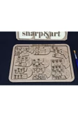 sharpart  sharp&art Ahşap Toplama ve Çıkarma Boyayarak Öğrenme Aktivite Etkinlik Sanat Seti - 3