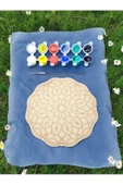 sharp&art  12 Farklı Model 20 Cm Ahşap Mandala,okul Aktivite,sanatsal Eğitim Hobi Seti (6LI BOYA VE FIRÇA SETİ) - 2