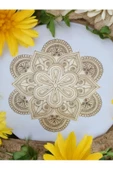 sharp&art  12 Farklı Model 20 Cm Ahşap Mandala,okul Aktivite,sanatsal Eğitim Hobi Seti (6LI BOYA VE FIRÇA SETİ) - 1