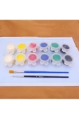 sharp&art  2 Farklı Ebat da Boya Fırçası ve 2 Adet 6 lı Akrilik Boya Seti - 4