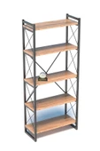 ilkal Kitaplık 5 Raflı Ceviz 180 Cm - 3