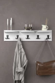 ilkal Askılık Duvar Elbise Askılığı Portmanto 80 Cm Beyaz - 1