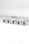 ilkal Askılık Duvar Elbise Askılığı Portmanto 80 Cm Ceviz - 6