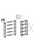 ilkal Kitaplık 5 Raflı Ceviz 180 Cm - 5