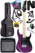 Maxword DE-150PU-35AMP Maple Klavye HH Yüksek Kaliteli 35W Amfili Elektro Gitar Seti - 1