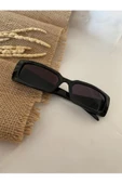 Vintage Model Baklava Desen Detaylı Kahverengi Unisex Güneş Gözlüğü - 12