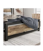HFT HOME Metal Karyola, Çınar XL Metal Karyola Renk seçenekli, Çift Kişilik 42  150X200 ÇAM - 4
