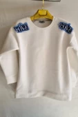 3 İplik Şardonlu Kot Love Detaylı Kadın Sweatshirt - 8