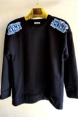 3 İplik Şardonlu Kot Love Detaylı Kadın Sweatshirt - 1