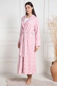 Mecit 6101 Bayan Hamile Lohusa Pembe Sabahlık Gecelik Takımı thumbnail 1