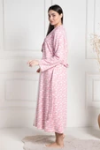 Mecit 6101 Bayan Hamile Lohusa Pembe Sabahlık Gecelik Takımı thumbnail 3