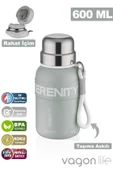 Vagonlife 600 ML Paslanmaz Çelik Termos/Su Matarası Rahat İçim-Taşıma Askılı-FF1005-600ml - 6