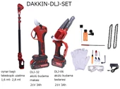 Dakkin DLJ Set 2 Adet Akü + Teleskopik Uzatma + Akülü Testere + Akülü Makas thumbnail 2