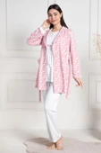 Mecit 6100 Bayan Hamile Lohusa Pembe Sabahlıklı Pijama Takım - 2