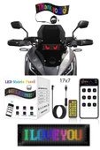 Motosiklet İçin Led Matrx Panel 17.3x7 cm RG-B Ekran Kumandalı App Kontrollü - 1