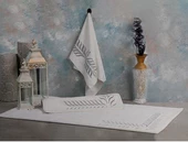 LEYDİ HOME BALIKSIRTI GÜMÜŞ NAKIŞ BANYO PASPASI 3 PARÇA - 1