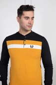 Mecit 2763 Erkek Sarı Pamuklu Büyük Beden Uzun Kol Pijama Takımı - 4