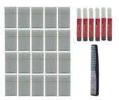 İHA Kalem Kan Taşı 6 Adet,100 Adet Tıraş Bıçağı (5x20),Punto Pnt4 Siyah 19cm Tarak Set - 2