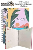 2025 Ajanda Spralli Sert Kapak 1 Adet 17x24 cm Telli Ajanda 2025 Çizgili Ajanda Günlük Planlayıcı Termo Kapak Ofis Okul - 8