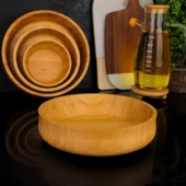 Mien Dayanıklı Bambu Bohem Kase 24 cm Büyük Boy (L) 1 Adet 7B123 - 3