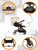 Maxi Taxi Çift Yönlü Kabin Boy Bebek Arabası Kahverengi ( Çanta Hediyelidir) - 3