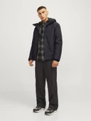 JACK JONES Erkek Softshell Su Geçirmez Siyah Mont 12262093 - 5