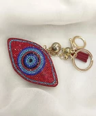 Anahtarlık Nazar Kötü Göz Kavucu Taşlı Araba Çanta Cüzdan Süsü thumbnail 3