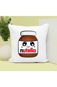 Nutella Kavanoz Baskılı Kupa ve Yastık Hediyelik Set Arkadaşa Hediye - 2